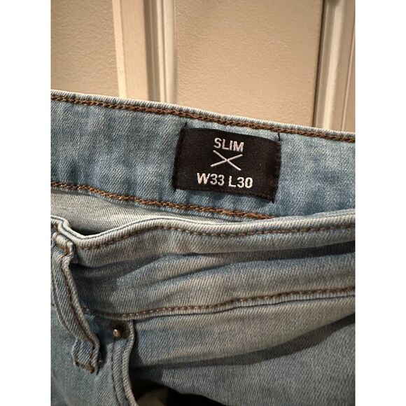 Ring of Fire Men's Slim Light Distress Jeans Size W33 L30 - Picture 6 of 11